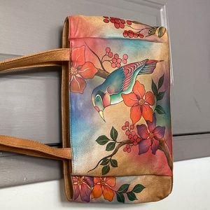 Leather Handpainted Anuschka handbag
